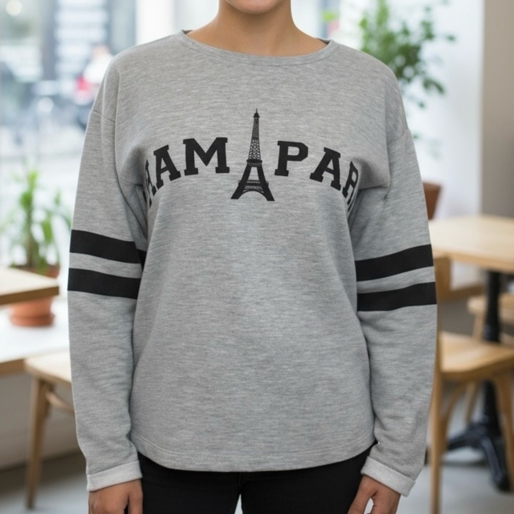 Ally Crew Neck Sweat Shirt Grey Size 2